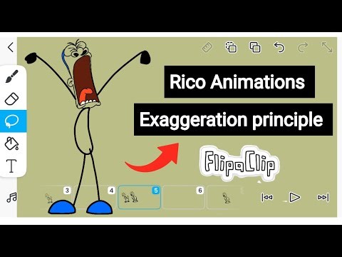 Rico animations tutorial: How to make exaggeration movement animation principle in FlipaClip
