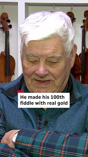 John Arcand is known as the master of the ​Métis fiddle. The Saskatoon artist has been crafting ​t​he instruments for almost 50 years, and he wanted to make his 100th unique. That's when he got the idea to add real gold. (Video: Nicole Lavergne Smith/Radio-Canada) ​#metis #music #canadian #​yxe #cbcnews