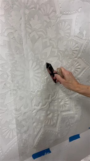 5K views · 40 reactions | Let's emboss a stencil with Jenn  #embossing #embossed | Artistic Painting Studio | Facebook