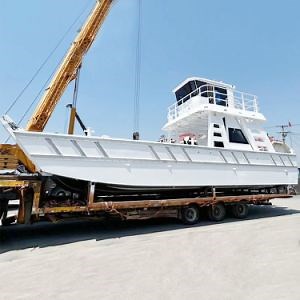 [Hot Item] 12m 40FT 10 Tons Loading Capacity Open Sea Aluminum Ferry Barge Work Cargo Boat Landing Craft with Double Decker