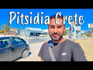 Pitsidia Crete, walking tour 4k, vlog, Greece 2024