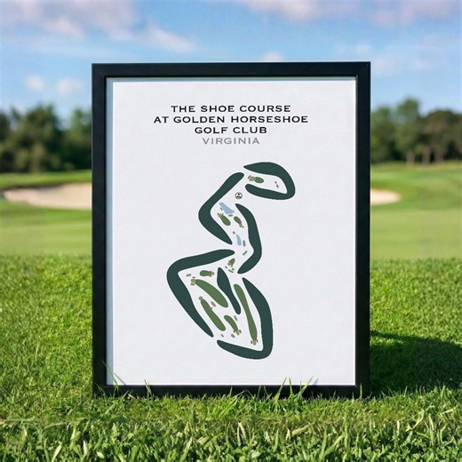 The Shoe Course at Golden Horseshoe Golf Club, VA | Golf Course Map, Golf Map, Golfer Gift for Him,scorecard, Golfer BF Gift,art Print Decor - Etsy UK