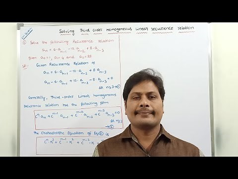 EXAMPLE PROBLEM-1: SOLVING THIRD ORDER LINEAR HOMOGENEOUS RECURRENCE RELATION | RECURRENCE RELATIONS