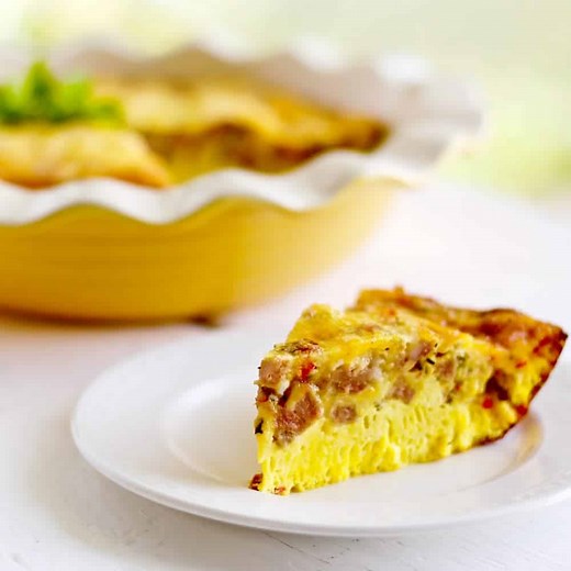 Crustless Sausage Cheese Quiche