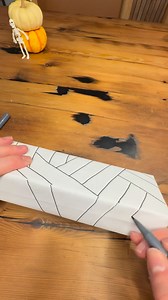 A quick mummy to add to the Halloween gift wrap mix! #31nightsofhalloween #icouldwrapthat #giftwrapping #wrappinggifts #halloween | I Could Wrap That