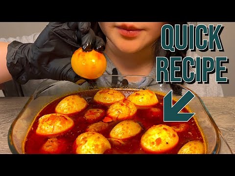 Easy addictive egg boil recipe to satisfy your Tiktok cravings quick! | + Mukbang ( Eating Sounds )