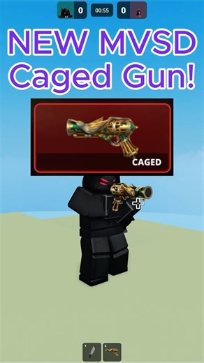 MVSD Caged Gun Showcase ! #roblox #mvsd #mm2 #murderersvssheriffsduels #mvsdcagedgun