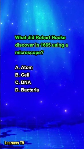 What did Robert Hooke discover in 1665 using a microscope?