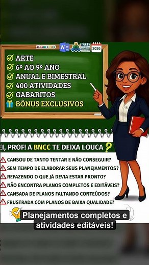 O Segredo sobre ARTE - Planejamentos e Atividades - 6º ao 9º ano - #shorts