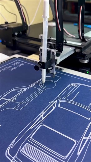 Robot Creates Stunning Porsche Artwork