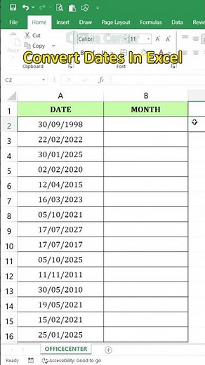 Convert Dates In Excel #excel #dataextractor #exceltips #dataanlysis #exceltricks #spreadsheetmagic