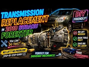 How to Replace Transmission Without A Lift | 2010 Subaru Forrester