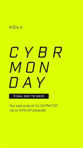 If you’ve been waiting for the perfect moment, there’s no better time... It’s your last day to shop our biggest sale of the year: up to 40% ROKA styles ends at midnight. No extensions, no second chances. Shop now at the link in bio🔗 | ROKA