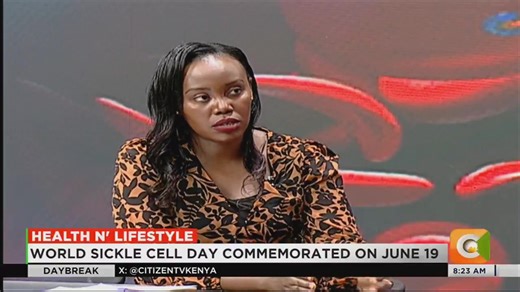 Dr. Rebecca Mwakichako: Blood transfusion is extremely important in the care of patients with sickle cell disease. Blood transfusion in sickle cell also includes exchange transfusion, which involves draining the blood from the patient and giving them fresh sickle cell-free blood #CitizenDayBreak Ayub Abdikadir Abdi Farah | Citizen TV Kenya