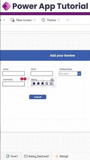 Add Star Rating in Power Apps Form | Custom Data Card in 1 Min! (No Code)