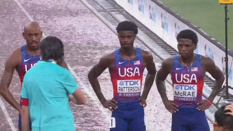 U.S. second to Botswana in men's 4x400m final