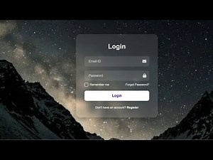 ✨ Modern Glassmorphism Login Form UI: Pure HTML & CSS Tutorial