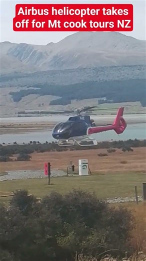 Airbus helicopter takes off for Mt cook tours NZ 🔥🤯😲 #aviation #aviationgeekfyp #helecopter #mtcook