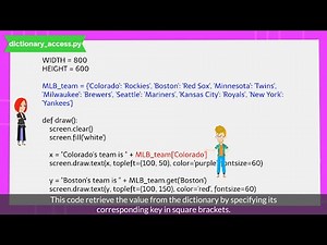 2. How to Access Value in Dictionary | Chapter 8.1: Dictionary in Pygame Zero