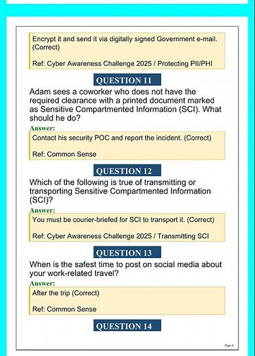 Quizlet Cyber Awareness Knowledge Check Answers 2026 | Latest Practice Questions