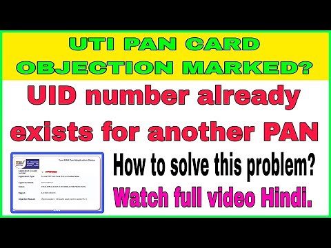UID number already exists for another PAN How to solve this problem
