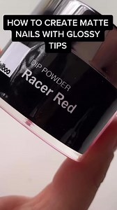 How to create matte nails with glossy tips ❤️💫 Love or Pass!? shade used: 🏎 Racer Red - #nailart #naillooks #nails #nailgram #nailinspo #nailsathome #nailtrends #naildesign #nailartist #diynails #nailhack #easynails #nailvideo #nailtutorial #dippowder #dippowderdesign #dipnails #dippowdernails #trendynails #nailsoftheday #nailtech #nailtutorials #nailboo #nailsofinstagram #nailsalon #DIYnails #dippowdermanicure #dipkit #gelpolish #summernails | Nailboo