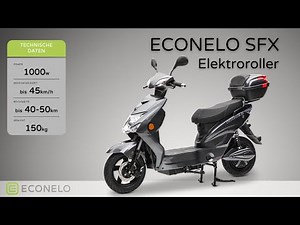 Elektroroller ECONELO SFX – Bis 45 km/h. Fahrspaß mit AM Führerschein ab 15 Jahren!