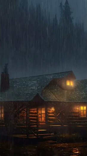 Heavy Rain on Wooden Cabin 🌧️ Cozy Rain Sounds for Relax & Sleep (58s)