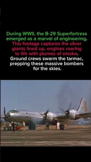 The Iconic B-29 Superfortress Engine Start Sequence #shorts #ww2