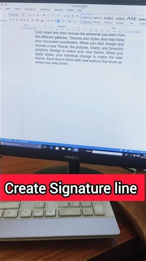 Signature line option in Ms word Telugu #msword #mswordshortcuts #ytshorts