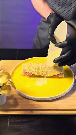 Crispy Tortilla Roll with Cheese & Ham (Easy Recipe) #shorts #cooking #highprotein