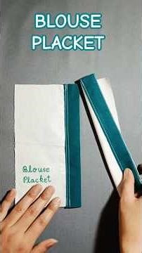 HOW TO SEW BLOUSE PLACKET | HOOK & EYE PATTI METHOD #blouse #blousecutting #placket #sew #tutorial