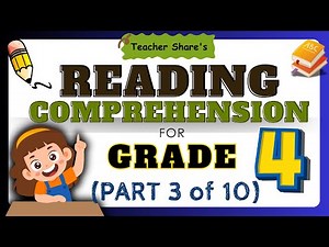 Grade 4 Reading Comprehension Part 3 of 10 (DEveloping Reading Power | Teacher Share's #reading