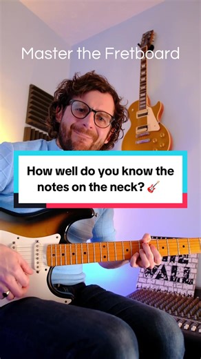 An often overlooked part of guitar playing is learning the names of the NOTES on the fretboard. Guitarists learn from tab, fretboard diagrams and we copy licks on YouTube guitar lessons. Once you know a scale, it's easy to just move that physical shape around the neck and play it any key - without having to worry about the note content of that scale or key. Although this can make life easier at first, the reality is that we're not getting to grips with our instrument like a saxophonist, pianist 
