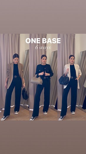 Jessie Willis on Instagram: "One base | 6 different looks using jackets/blazers All items will be linked in my highlights & bio - #capsulewardrobe #styleinspo #cardiganstyle #winteroutfits #fallfashion #outfitideas #fashionblogger"