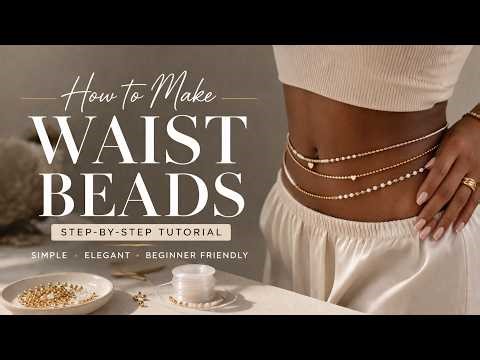 How to make waist beads with screw hooks | Easy DIY tutorial for beginners.