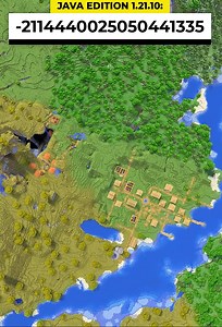 Minecraft double village and mineshaft seed | Epic hidden spawn