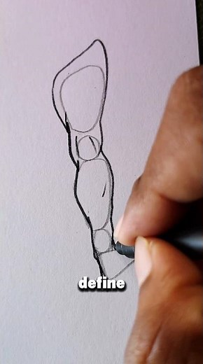 How to Draw Anime Legs and Calves Tutorial (Back Angle Guide) #drawing #art #shorts #howtodraw #fyp