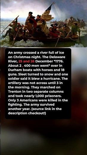 Crossing a River Full of Ice on Christmas Night #short #history #1776