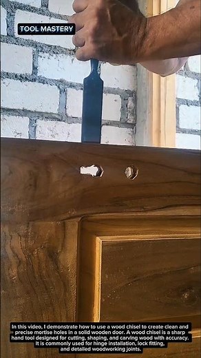 How to Chisel a Perfect Mortise in a Wooden Door | Professional Woodworking Technique in America