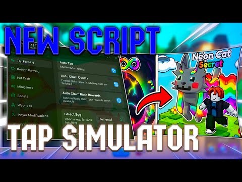 TAP SIMULATOR BEST SCRIPT | UNLOCK ALL ISLANDS | AUTO TAP | AUTO OPEN EGGS | AUTO PLAY MINIGAMES
