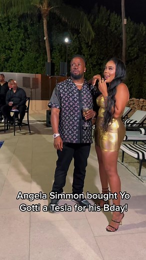 Angela Simmons buys Yo Gotti a Telsa for his Bday! #yogotti #angelasimmons #tesla #bdaygift #surpriseparty