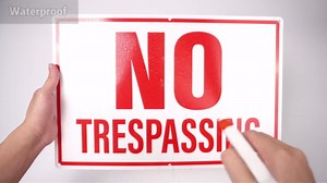 18" × 12" No Trespassing Sign Reflective Aluminum 2 Pack Waterproof Metal Warning Signs for Property Fence Entrance Warehouse Outdoor