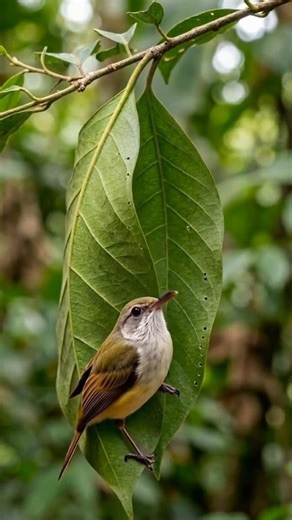 Tiny Tailorbird Sewing Leaves Into a Nest 🪡🐦 | Timelapse