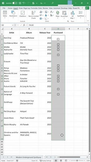 I Made Excel Fun With Checkboxes #shorts #microsoft365 #exceltutorials #exceltips #exceltech