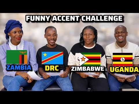 Funny African Accent Challenge: Zambia🇿🇲Vs DRC Congo🇨🇩Vs Zimbabwe🇿🇼Vs Uganda*Extremely Funny😅*(Ep1)