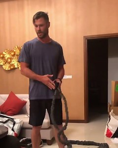 Chris Hemsworth on Instagram: "Just going through some workout equipment for EXTRACTION training #BTS @netflixfilm"