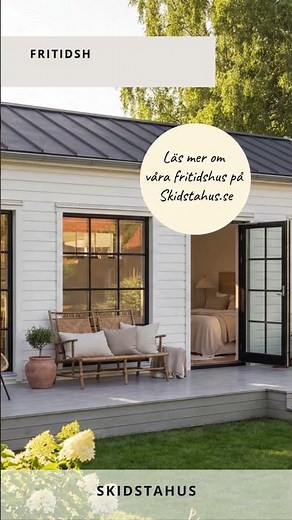 Attefallshus 30 kvm – 3 stilar av fritidshuset Lillsand | Vitt, grönt eller svart? #attefallshus