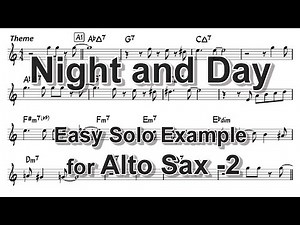 Night and Day - Easy Solo Example for Alto Sax -2