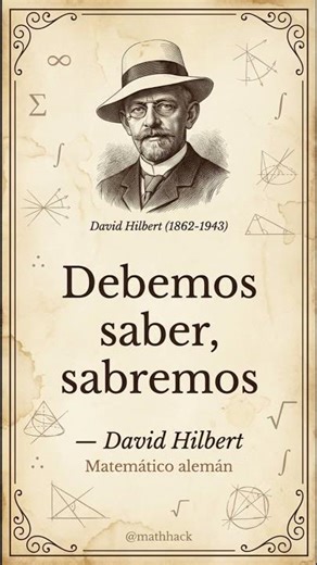 Debemos saber, sabremos | Hilbert - Sabiduría Matemática #shorts